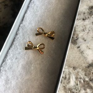 kate spade gold bow earrings
